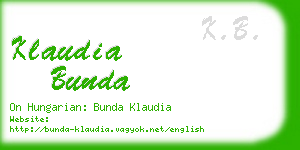 klaudia bunda business card